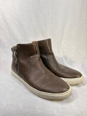 gentle souls Brown Leather Chukka Boots with Side Zip